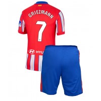 Atletico Madrid Antoine Griezmann #7 Koti Peliasu Lasten 2024-25 Lyhythihainen (+ Lyhyet housut)